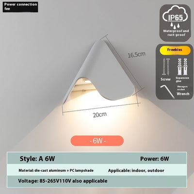 Triangular LED Outdoor Wall Lamps Waterproof Courtyard Staircase And Corridor