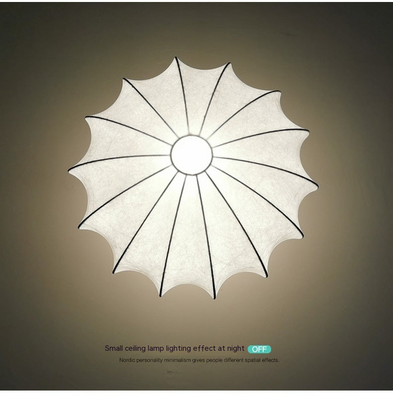 Japanese-style Silk Ceiling Lamp Nordic Living Room Lamps