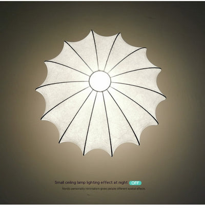 Japanese-style Silk Ceiling Lamp Nordic Living Room Lamps