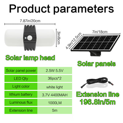 Three Lighting Modes Sensor Outdoor Solar Lumen Floodlight