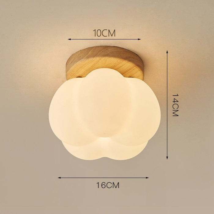 Cream Style Walnut Ceiling Lamp Minimalist Creative Lamps