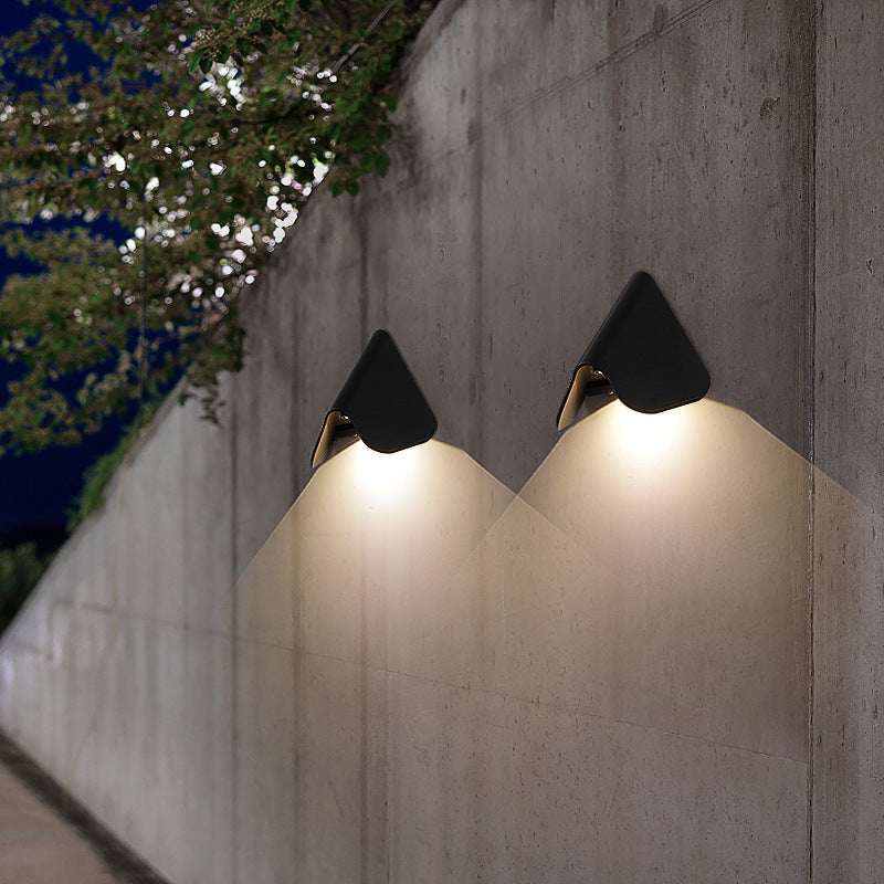Triangular LED Outdoor Wall Lamps Waterproof Courtyard Staircase And Corridor